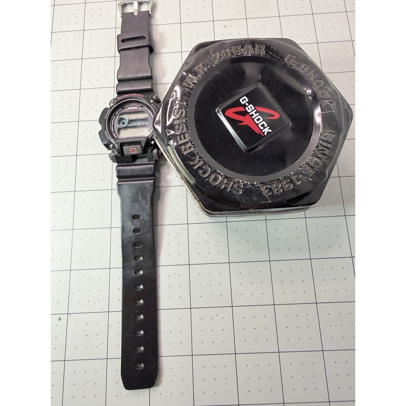Casio GShock Dw9052 Digital Watch Black Resin Band Needs New Battery